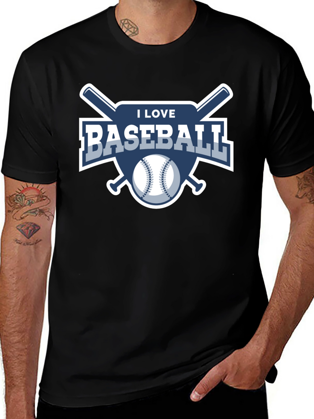 I Love Baseball T-Shirt - Sports Fan Tee