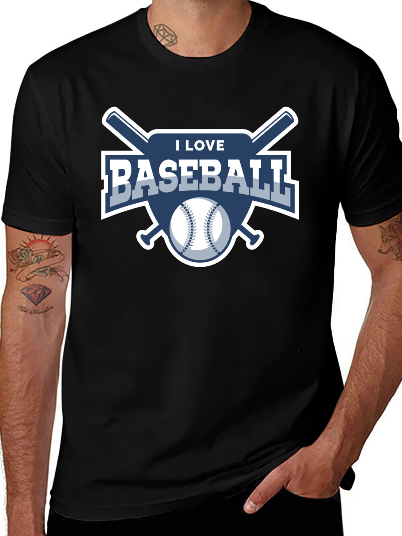 I Love Baseball T-Shirt - Sports Fan Tee