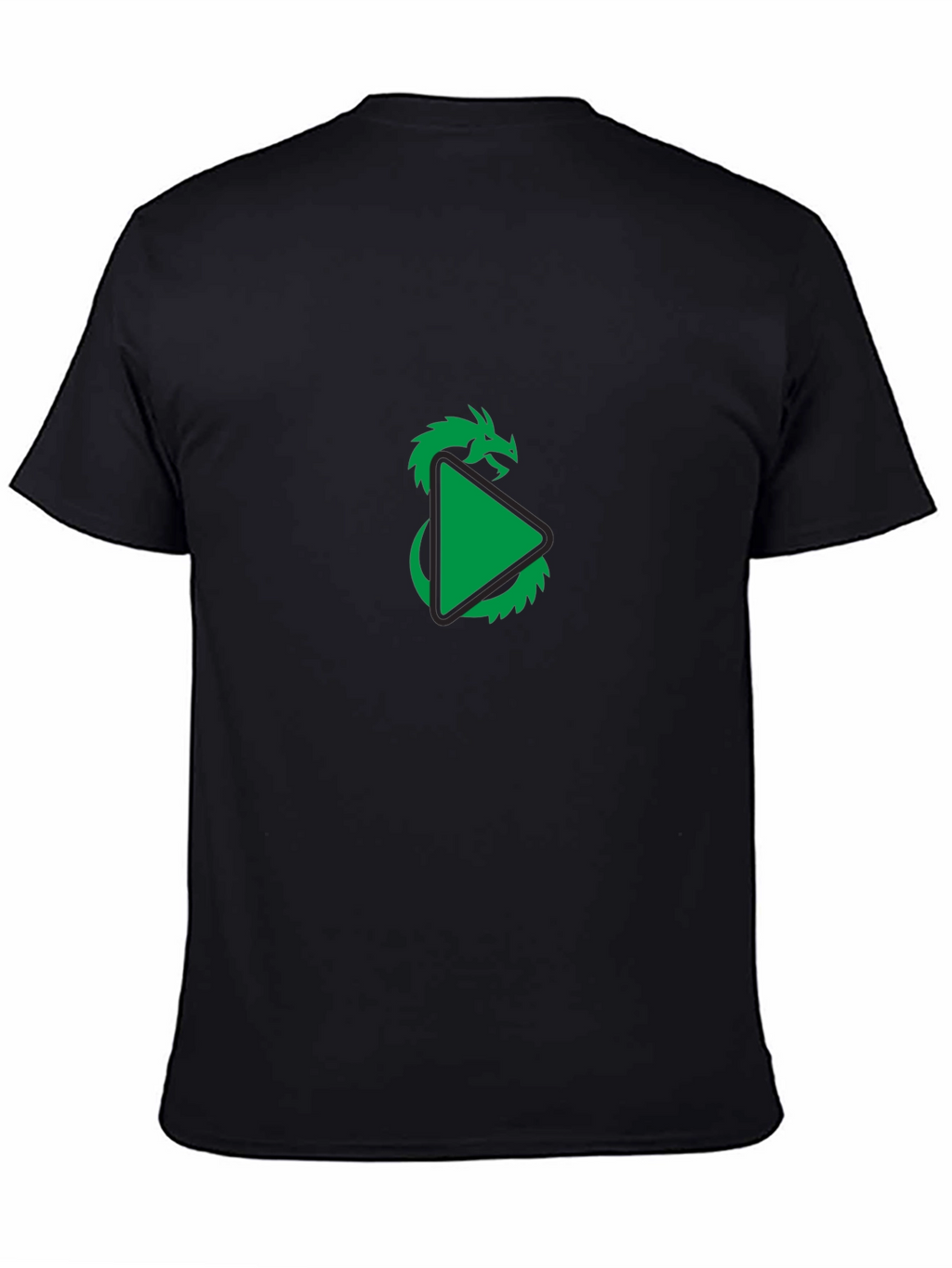 Dragon Play Button Graphic Tee - Modern Style