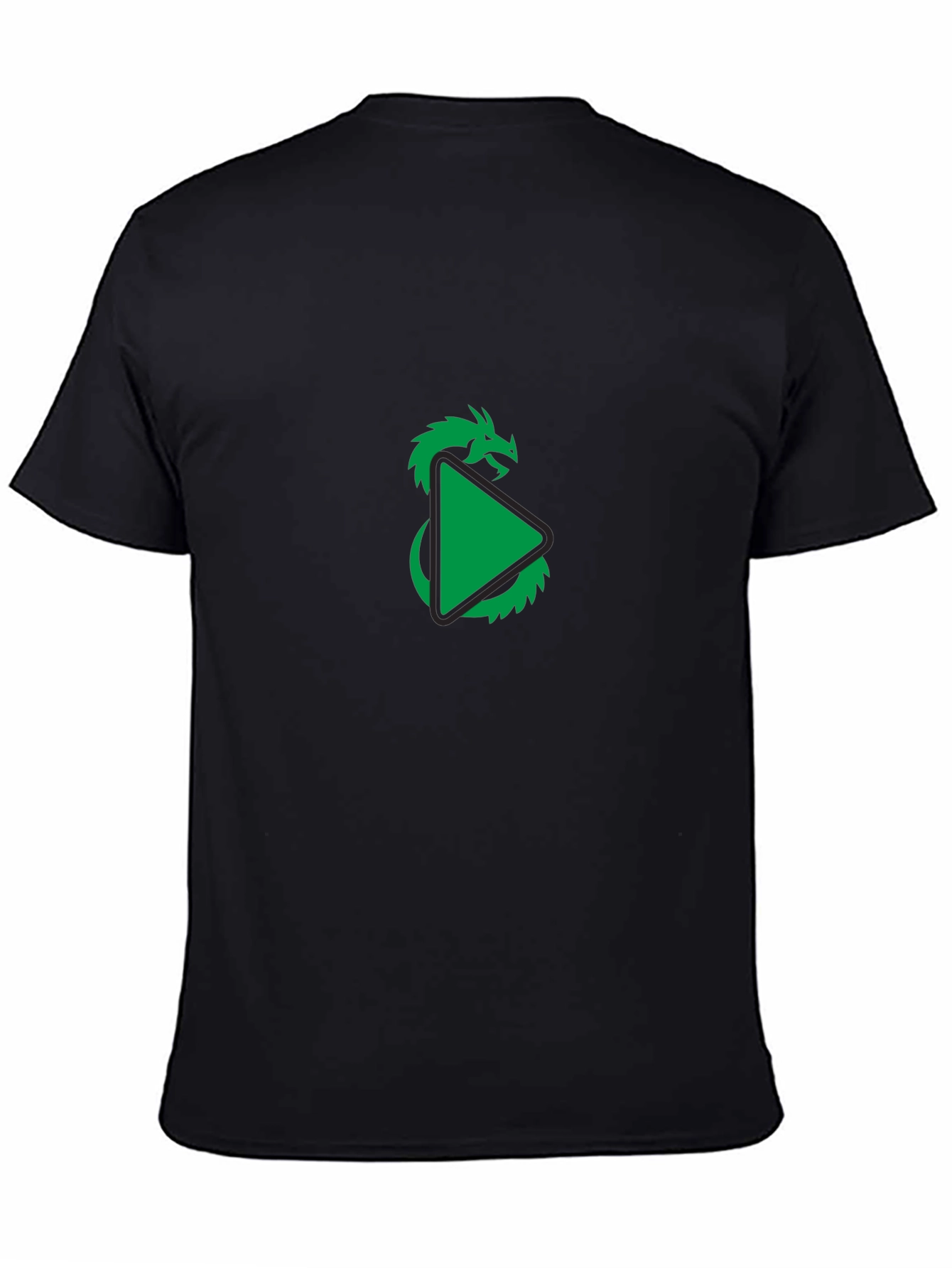Dragon Play Button Graphic Tee - Modern Style