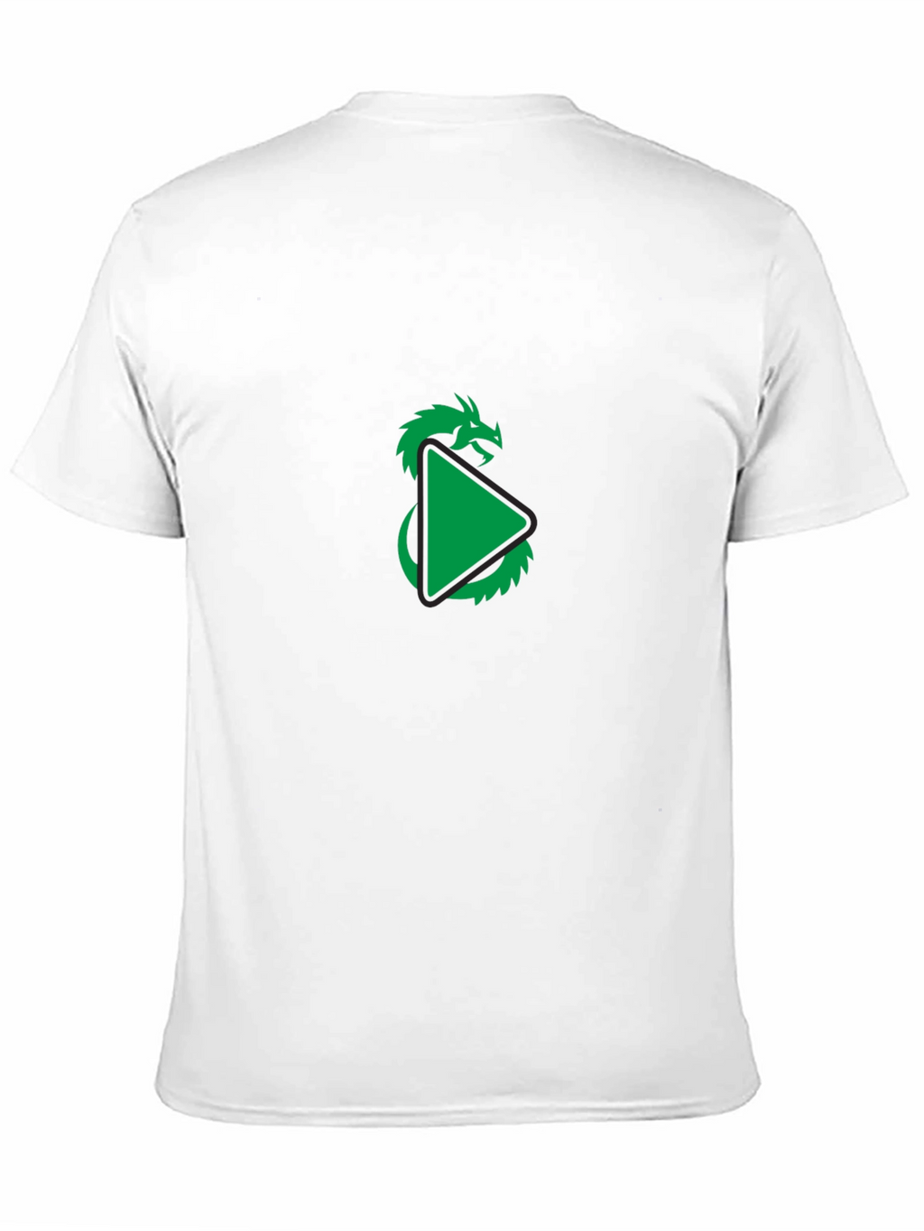 Dragon Play Button Graphic Tee - Modern Style