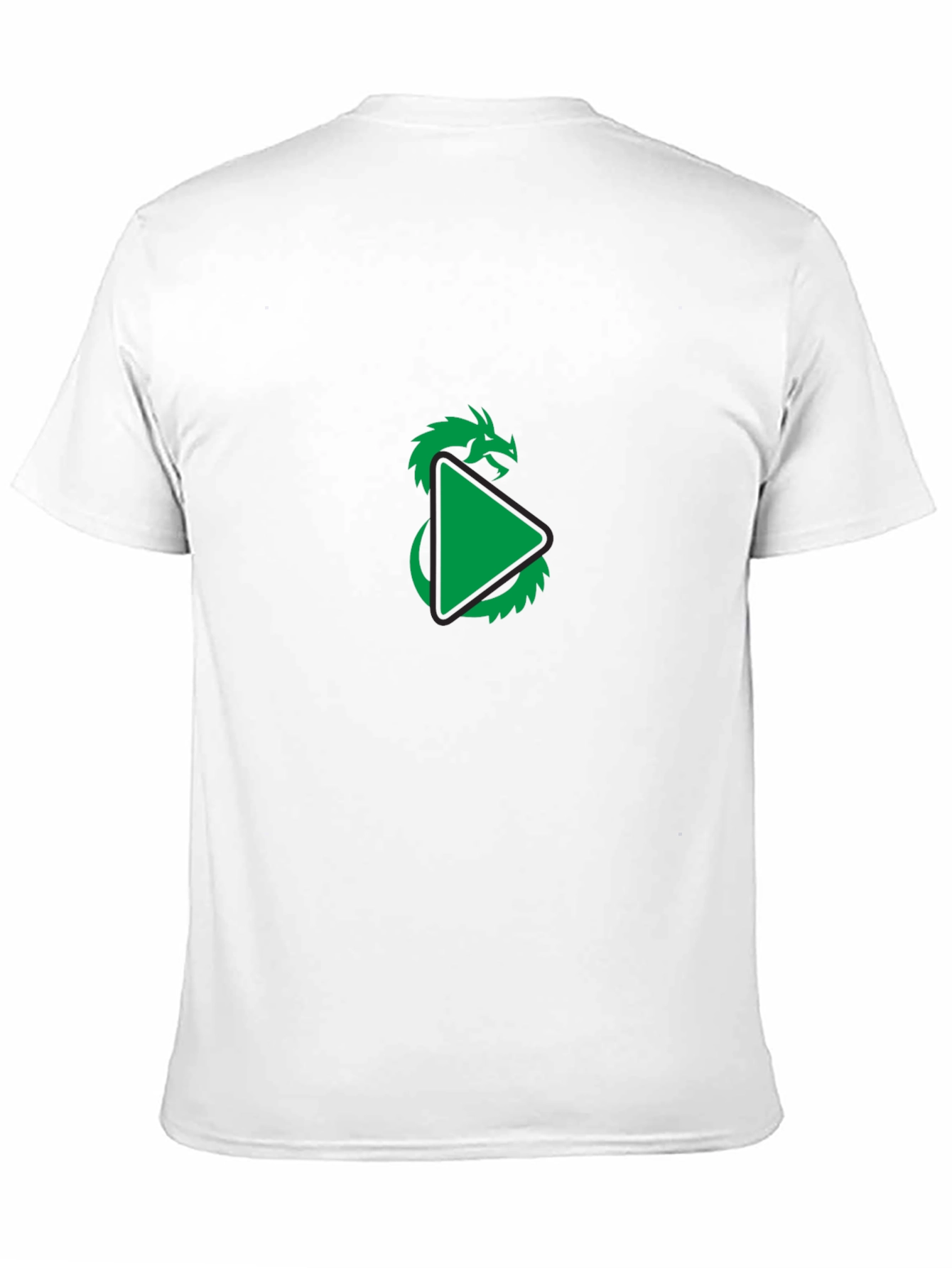 Dragon Play Button Graphic Tee - Modern Style