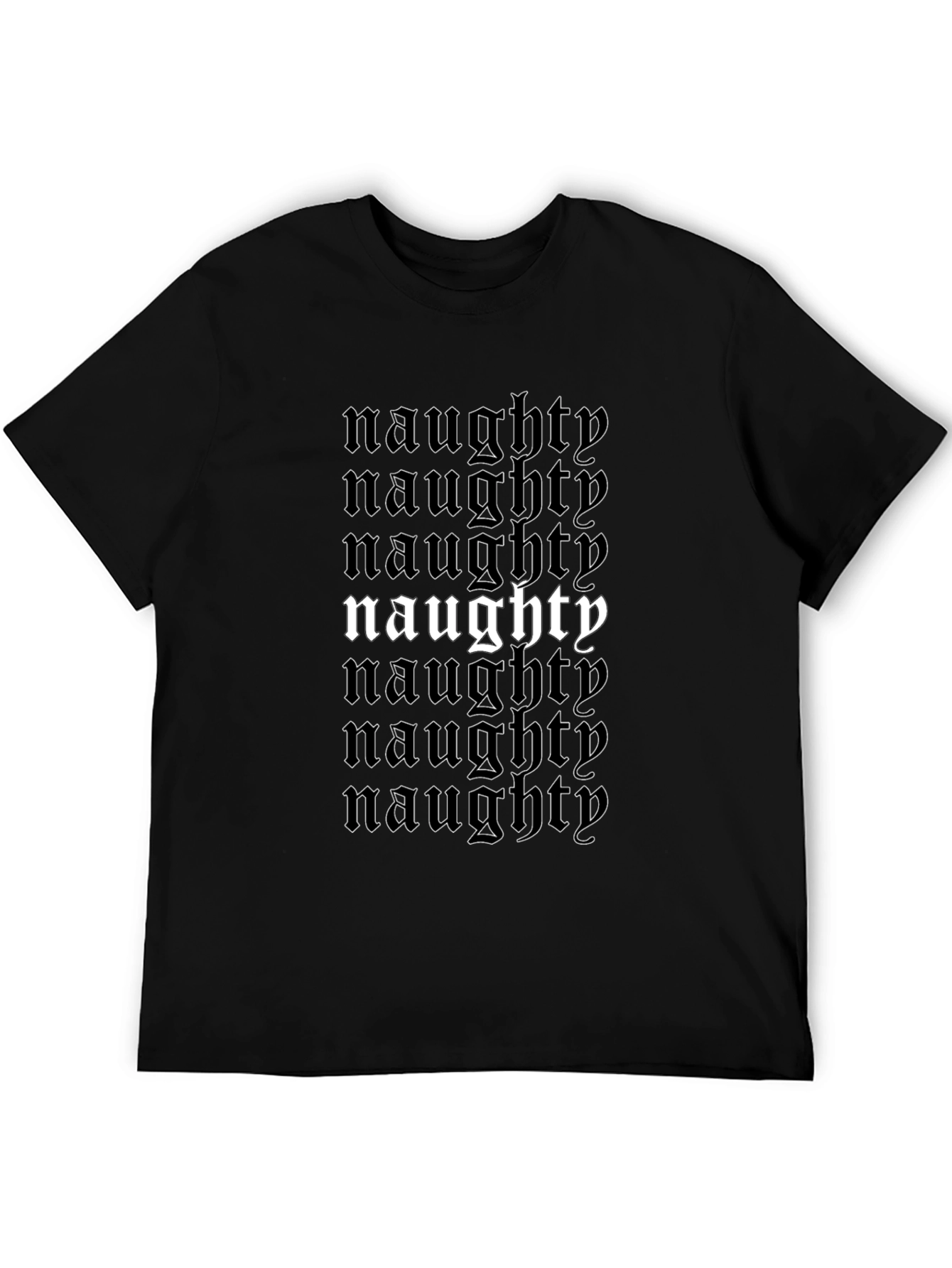 Naughty T-Shirt - Black Graphic Tee