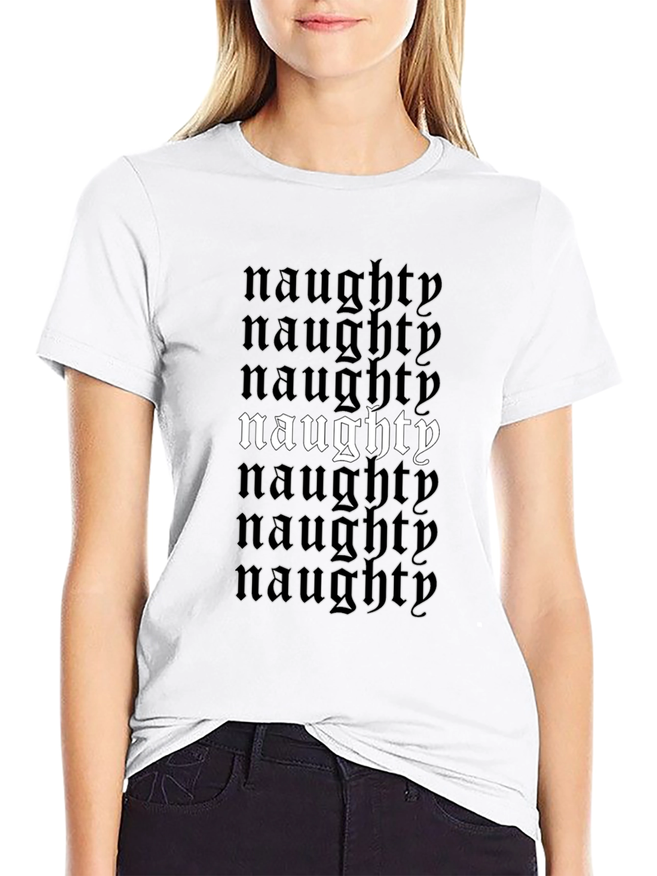Naughty T-Shirt - Black Graphic Tee