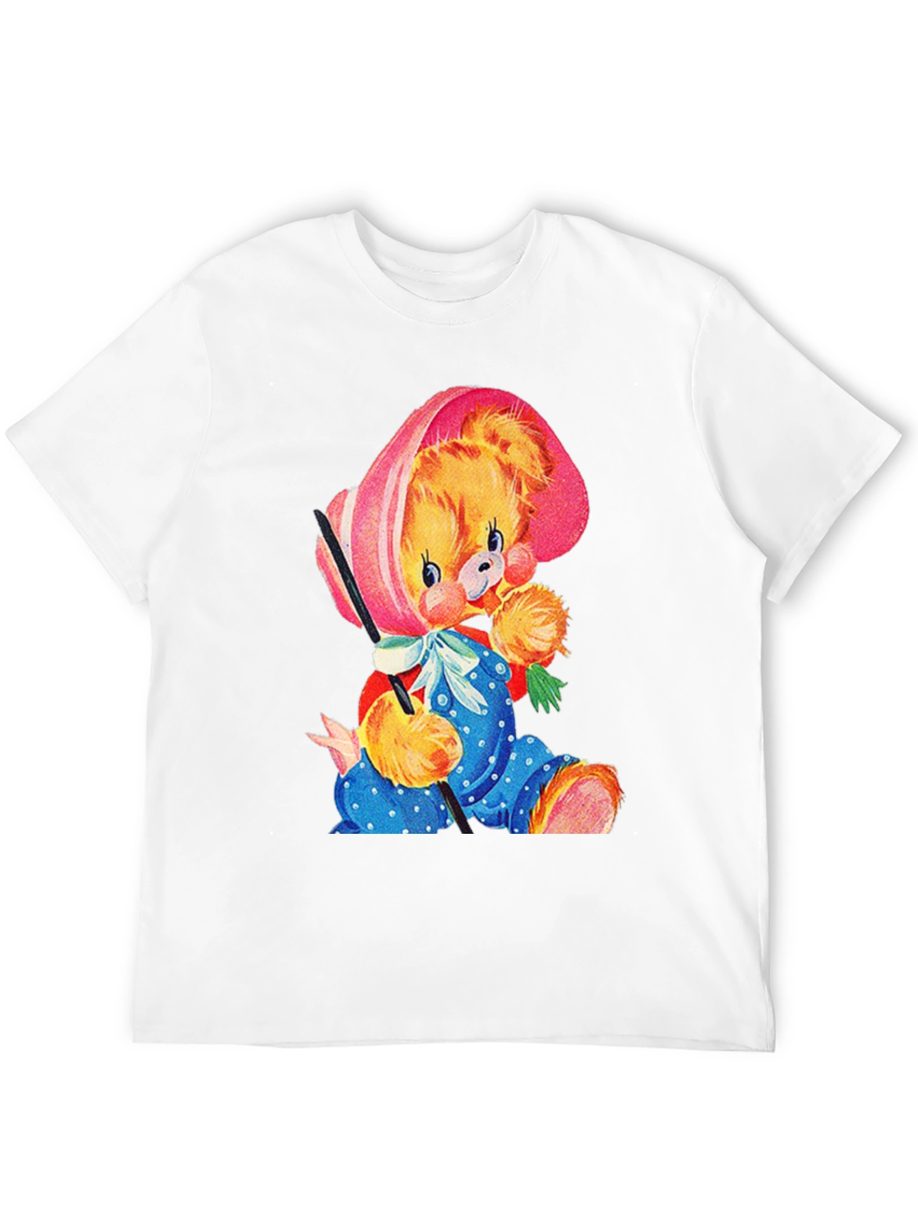 Cute Cartoon Bear Black T-Shirt