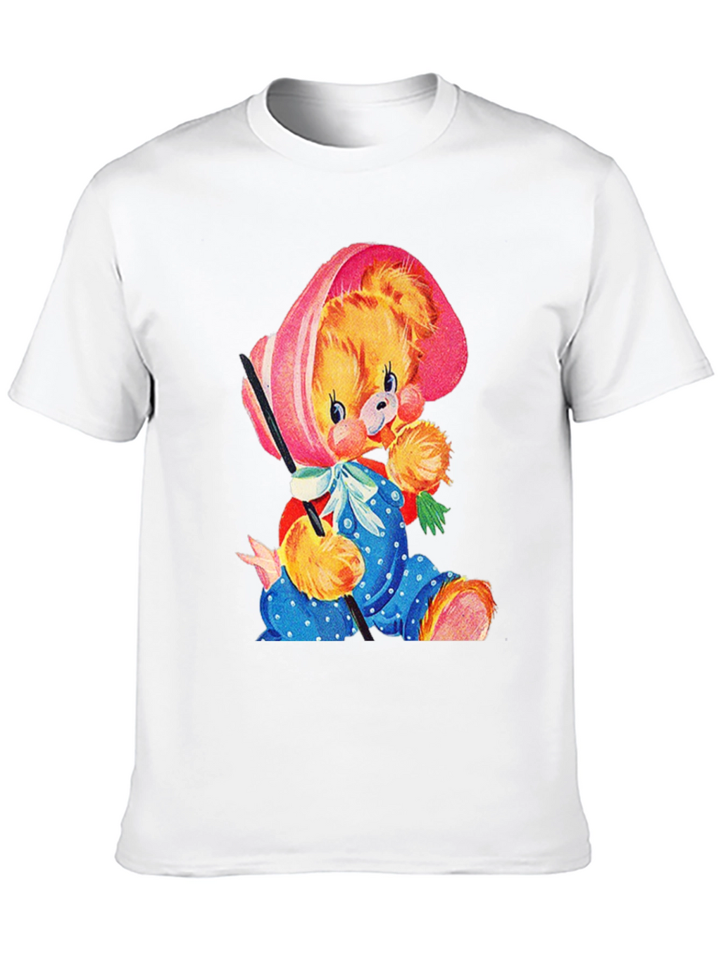 Cute Cartoon Bear Black T-Shirt