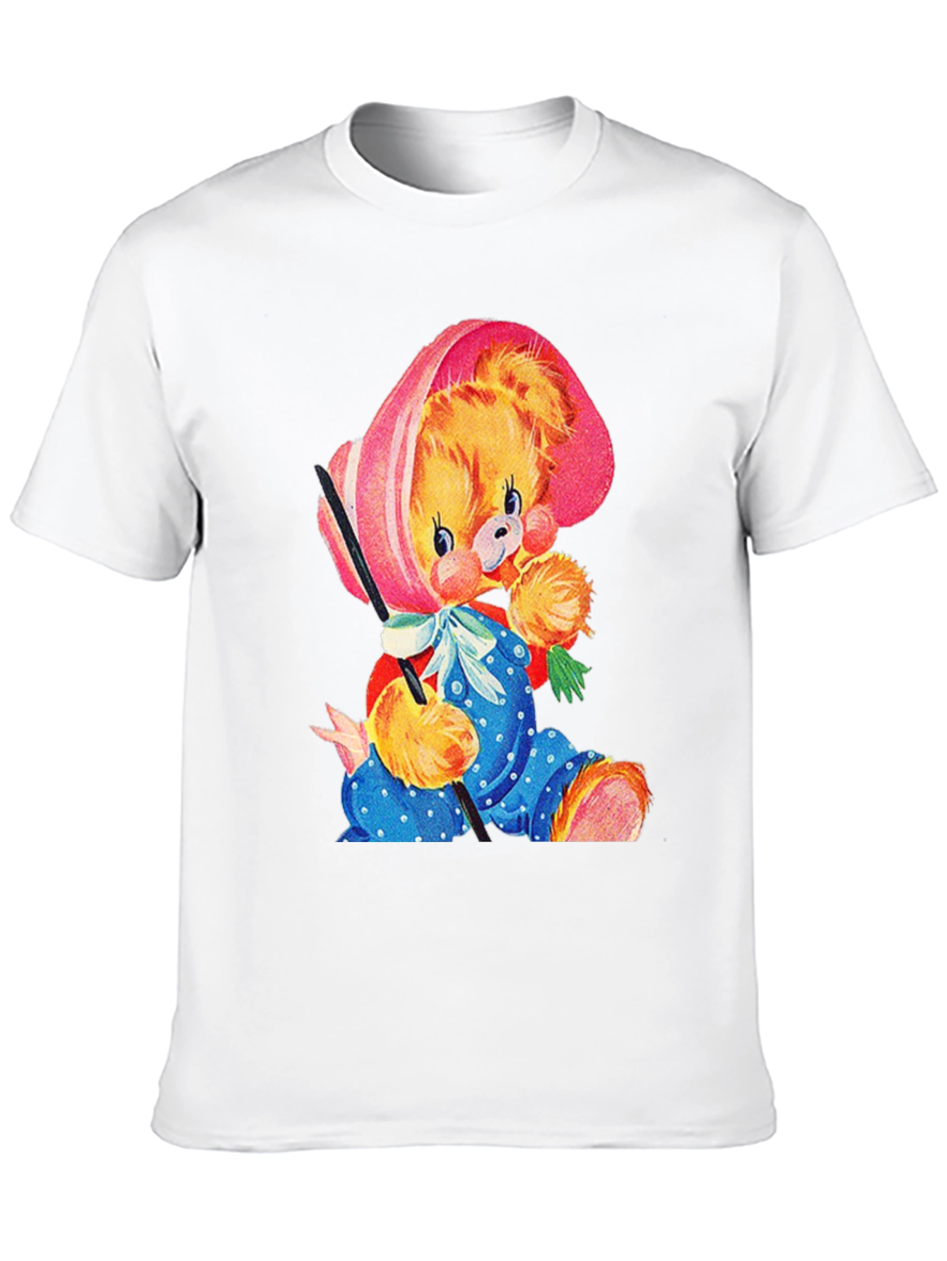 Cute Cartoon Bear Black T-Shirt