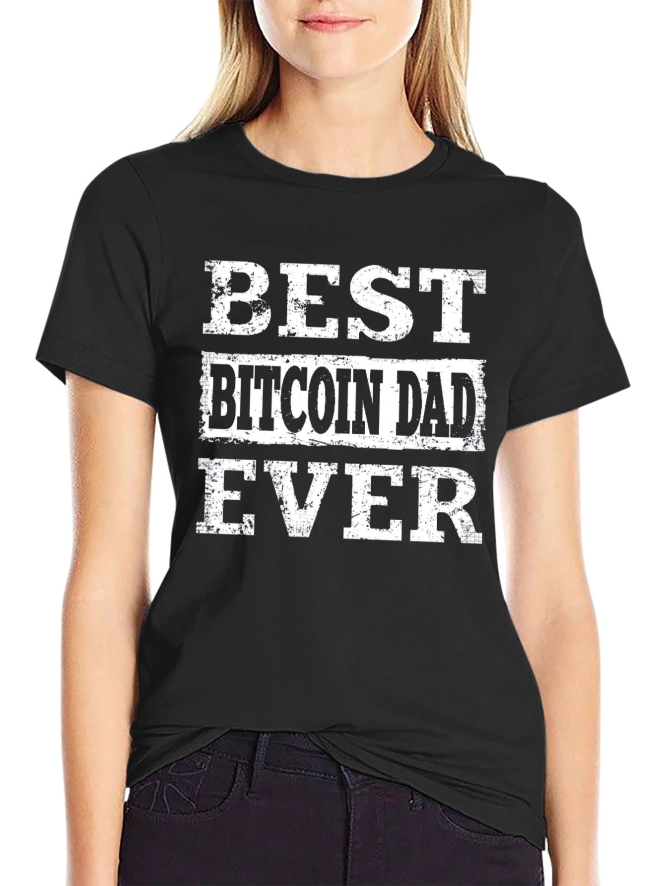 Best Bitcoin Dad Ever Black T-Shirt