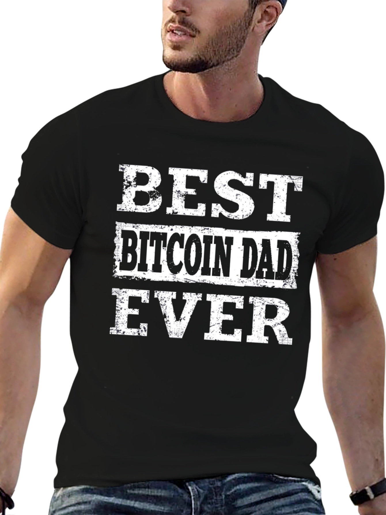 Best Bitcoin Dad Ever Black T-Shirt