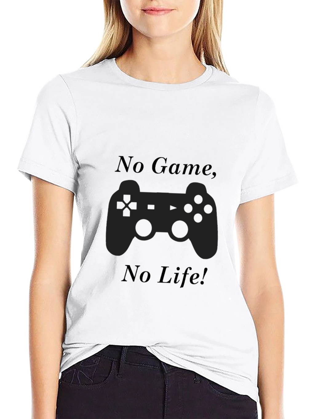 No Game No Life Black T-Shirt Gamer Style