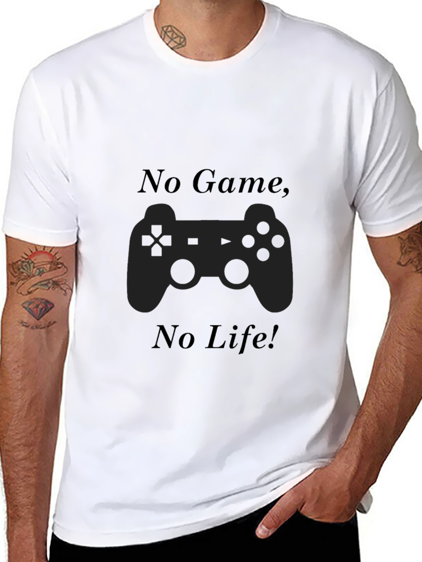 No Game No Life Black T-Shirt Gamer Style