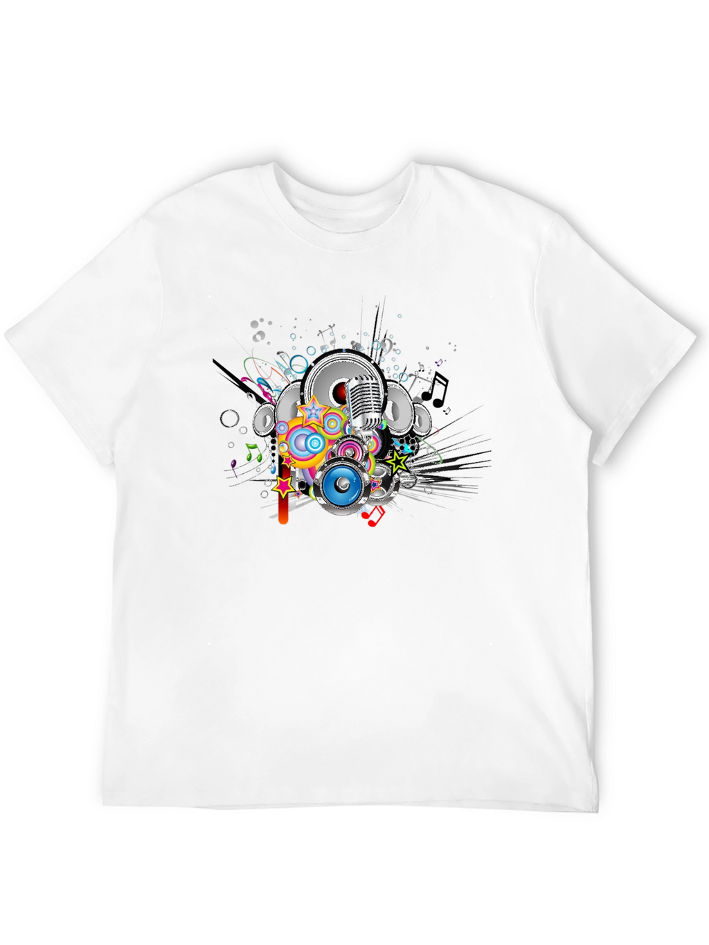 Retro Music Graphic Black T-Shirt