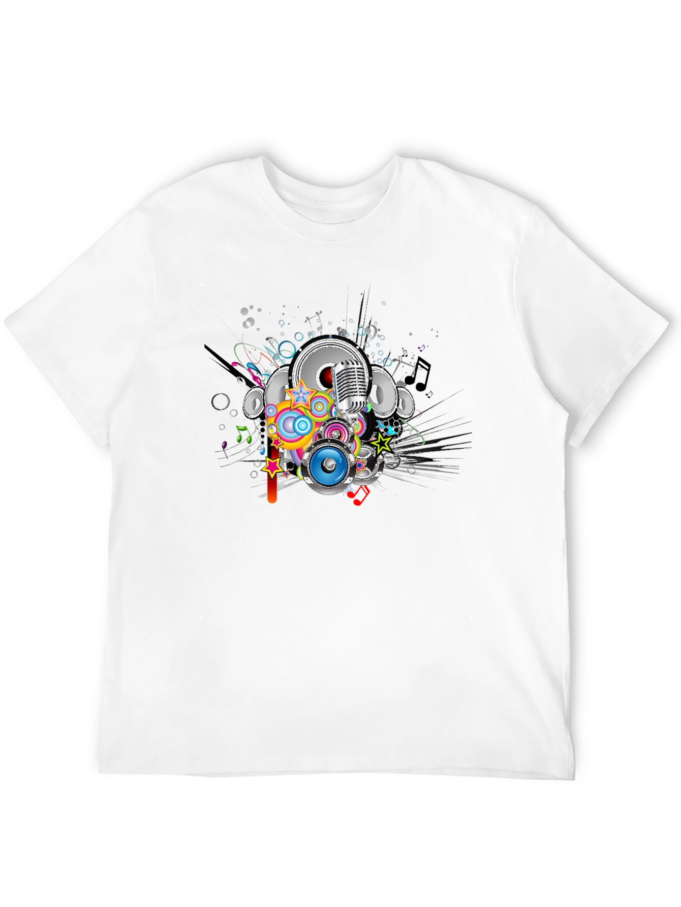 Retro Music Graphic Black T-Shirt