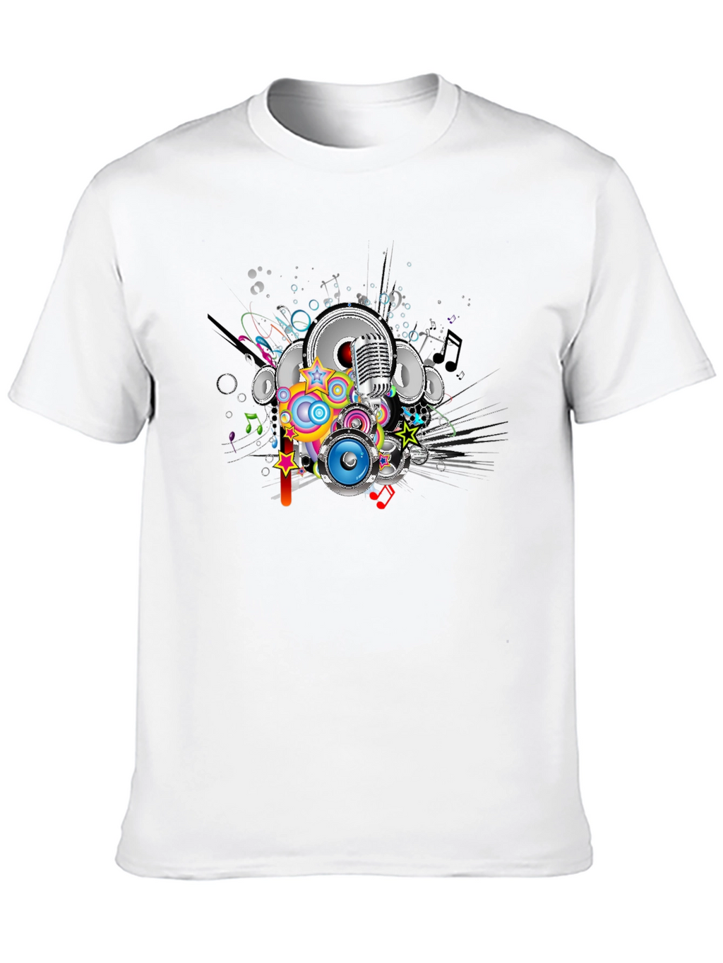 Retro Music Graphic Black T-Shirt