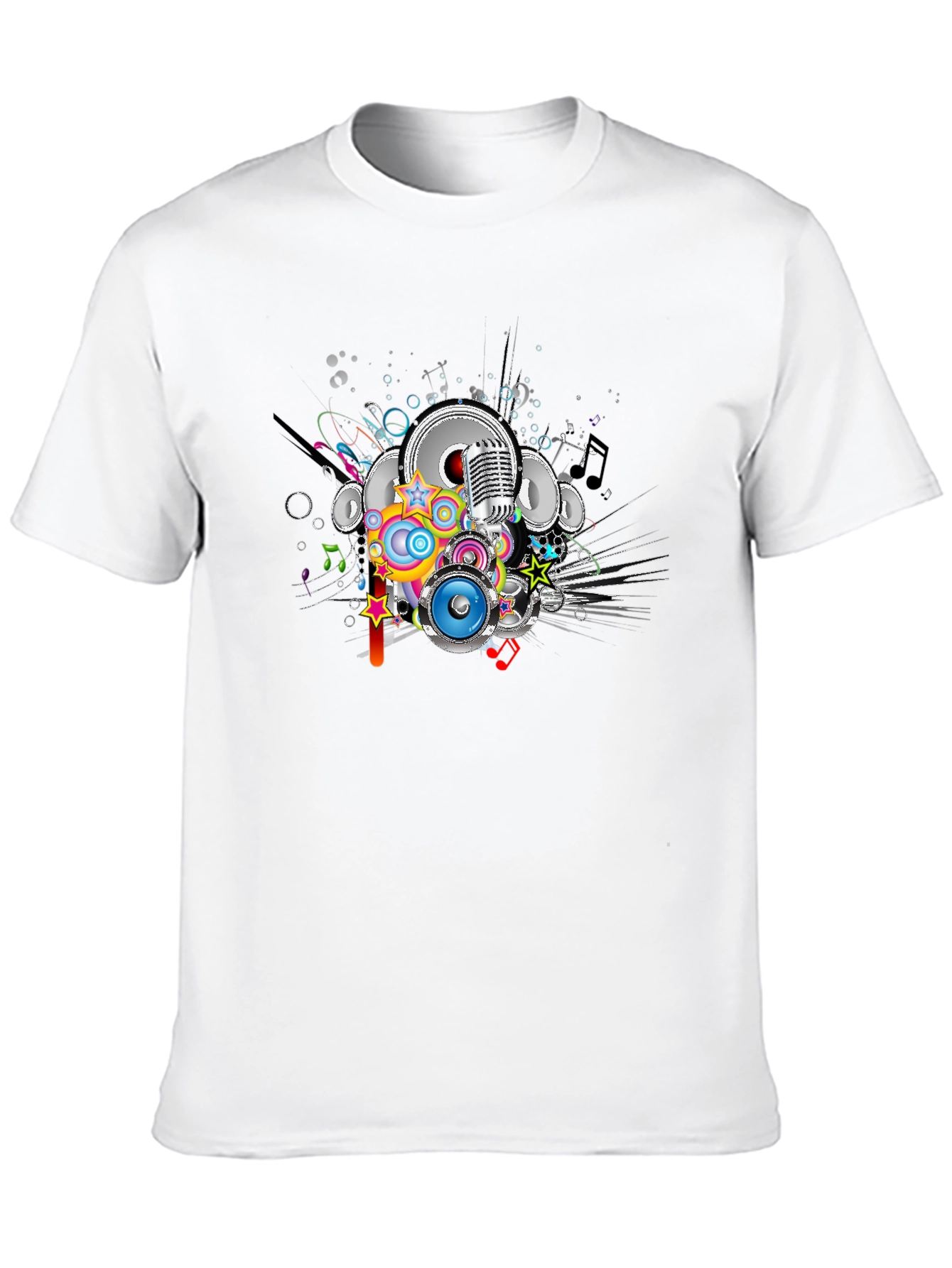 Retro Music Graphic Black T-Shirt