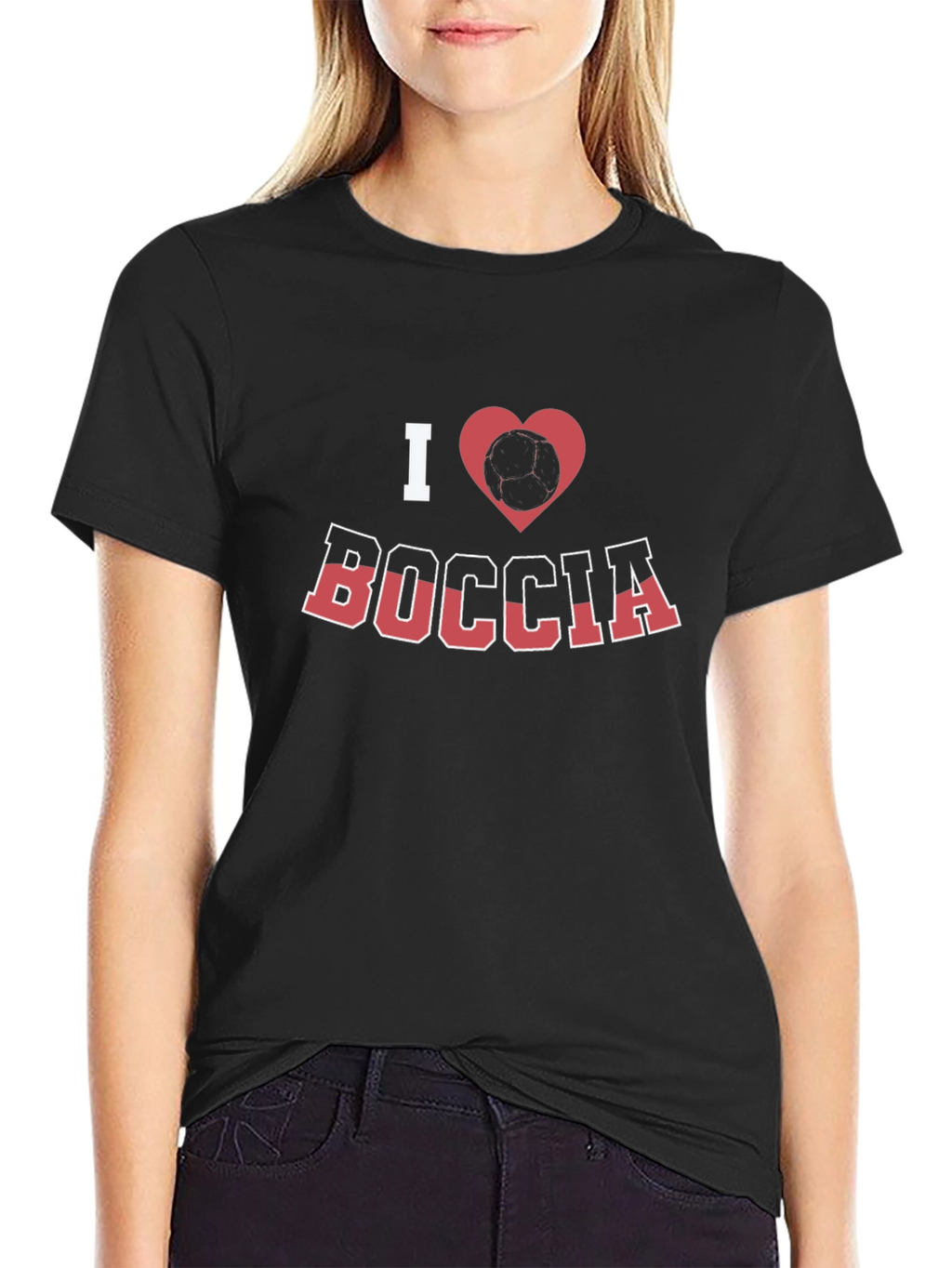 I Love Boccia T-Shirt - Bocce Ball Heart
