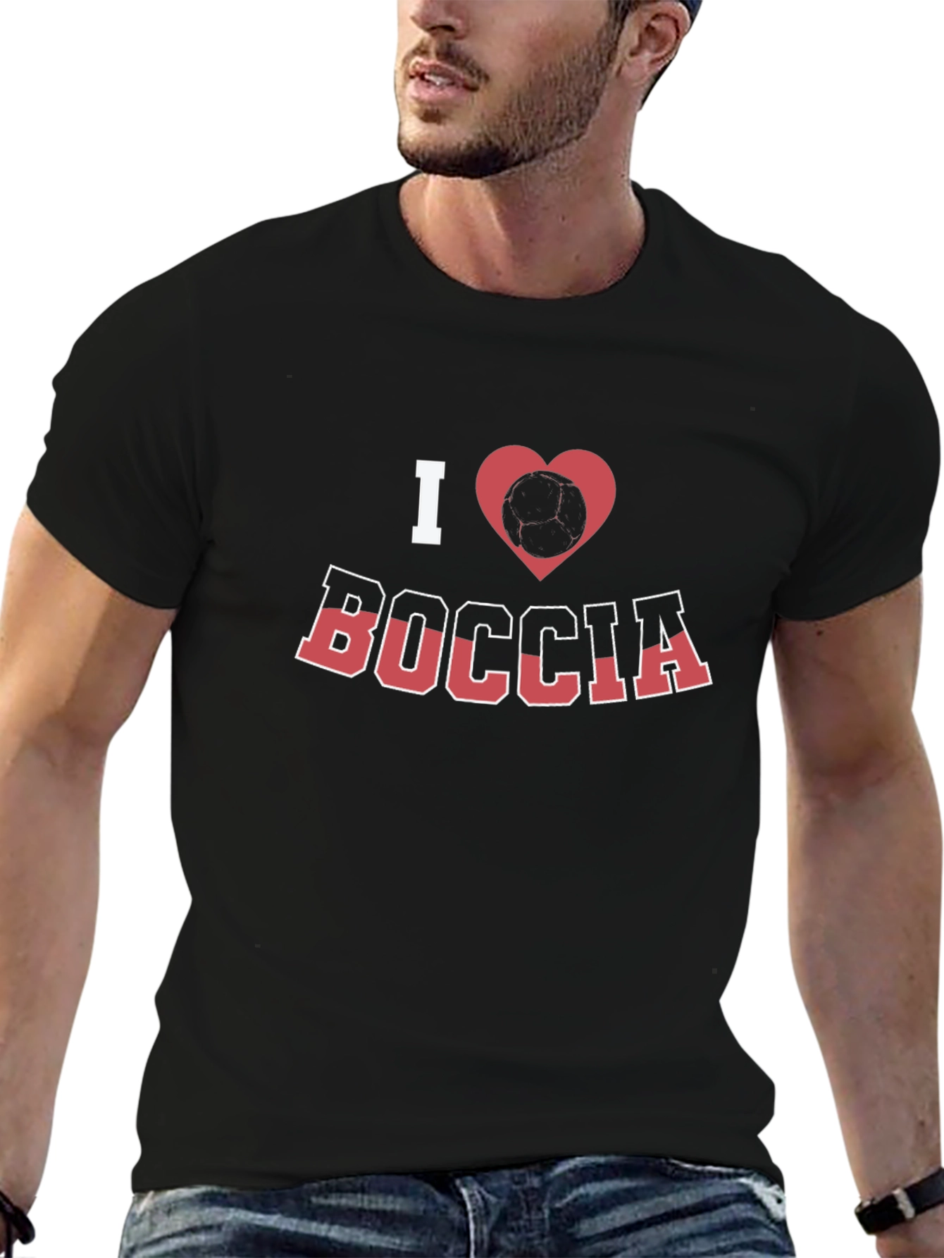 I Love Boccia T-Shirt - Bocce Ball Heart