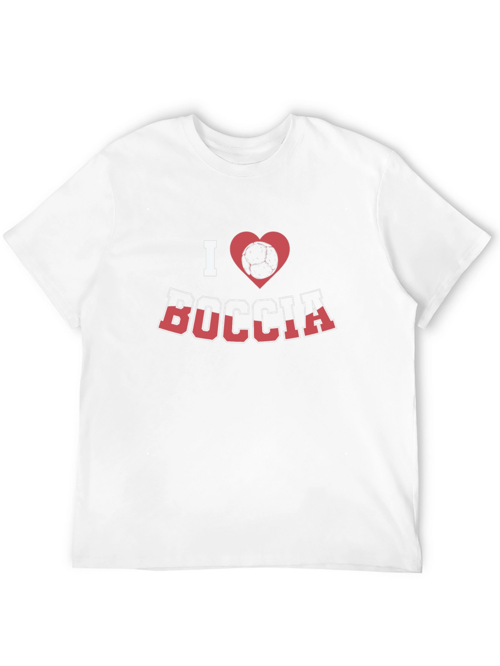 I Love Boccia T-Shirt - Bocce Ball Heart