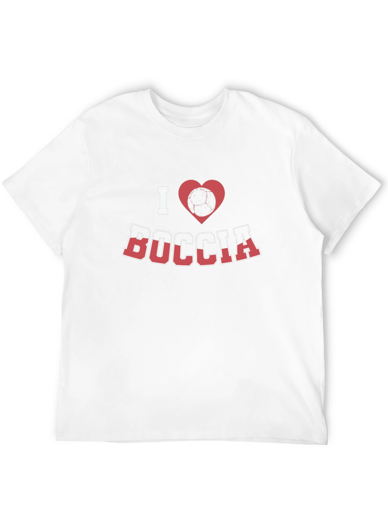 I Love Boccia T-Shirt - Bocce Ball Heart