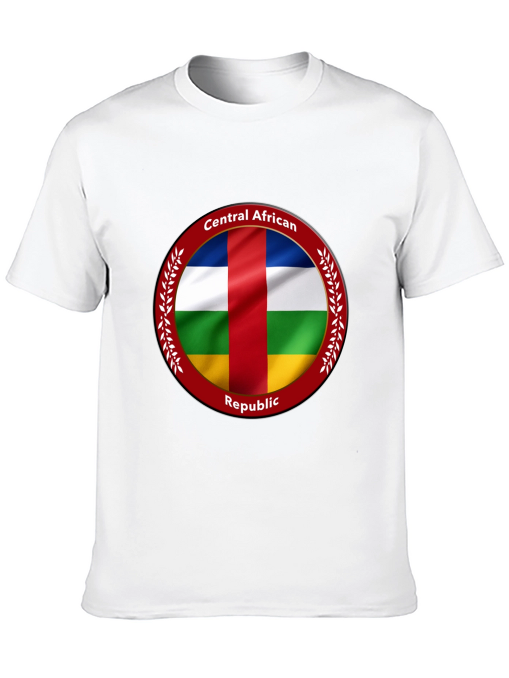 Central African Republic Flag T-Shirt - Black