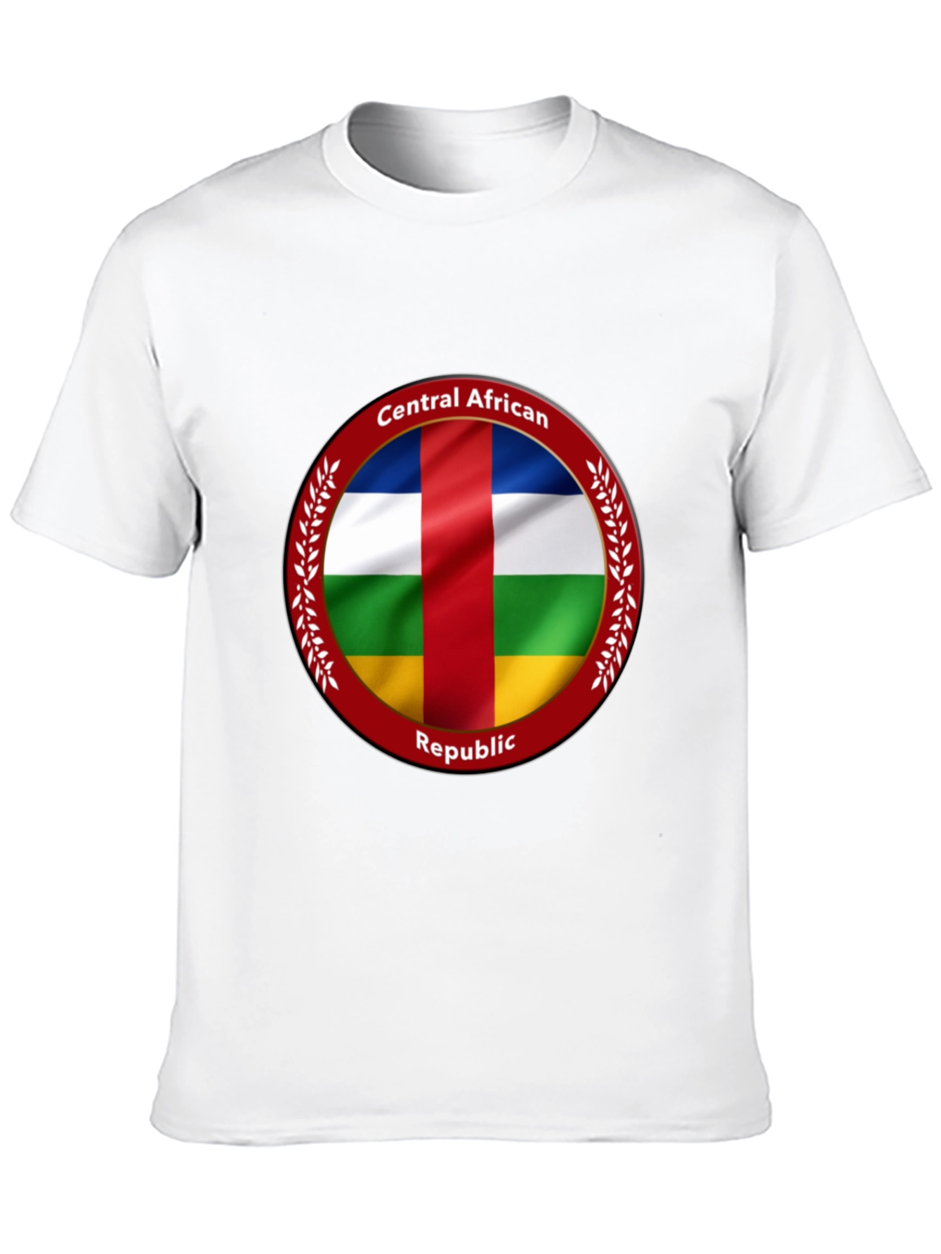 Central African Republic Flag T-Shirt - Black