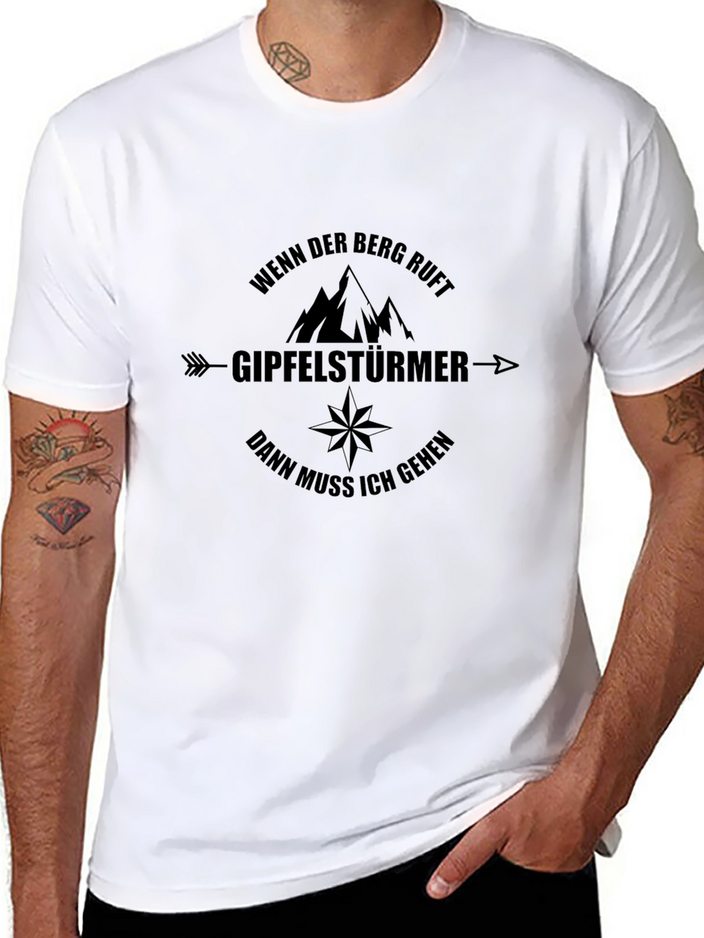Mountain Climber Black T-Shirt - Adventure Awaits!