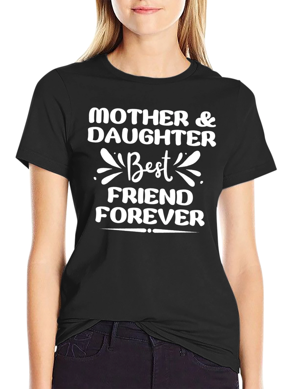 Mother & Daughter Best Friend Forever Black T-Shirt