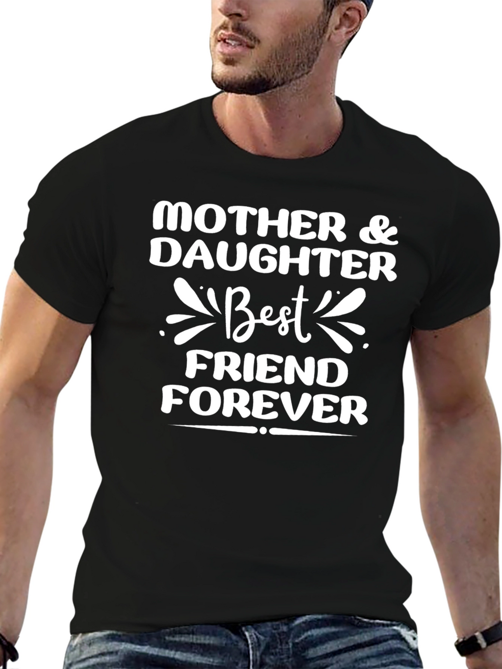 Mother & Daughter Best Friend Forever Black T-Shirt