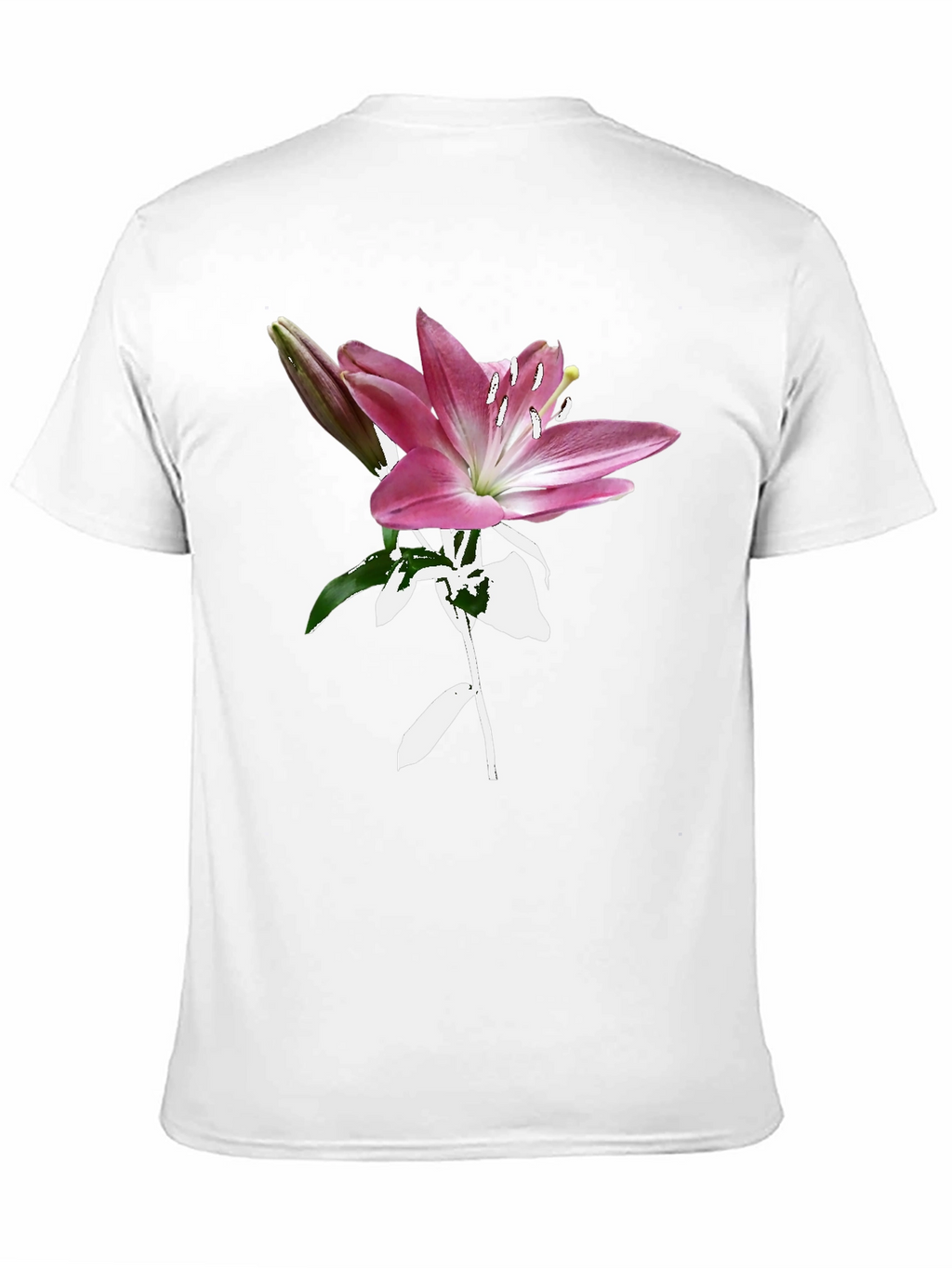 Floral Lily Graphic Tee - Trendy Black T-Shirt