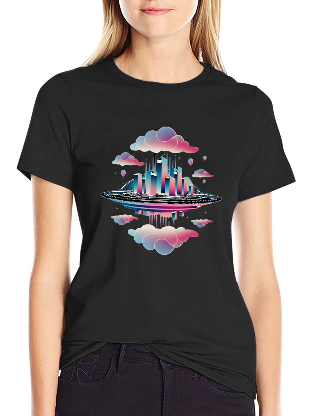 Cloud City Graphic Tee - Black