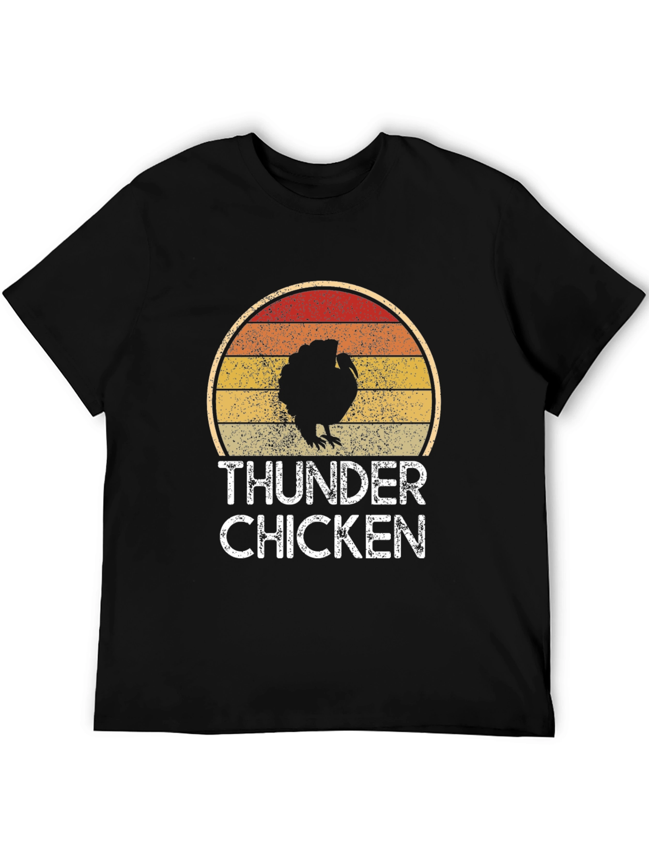 Thunder Chicken Retro Graphic Tee - Funny Turkey T-Shirt
