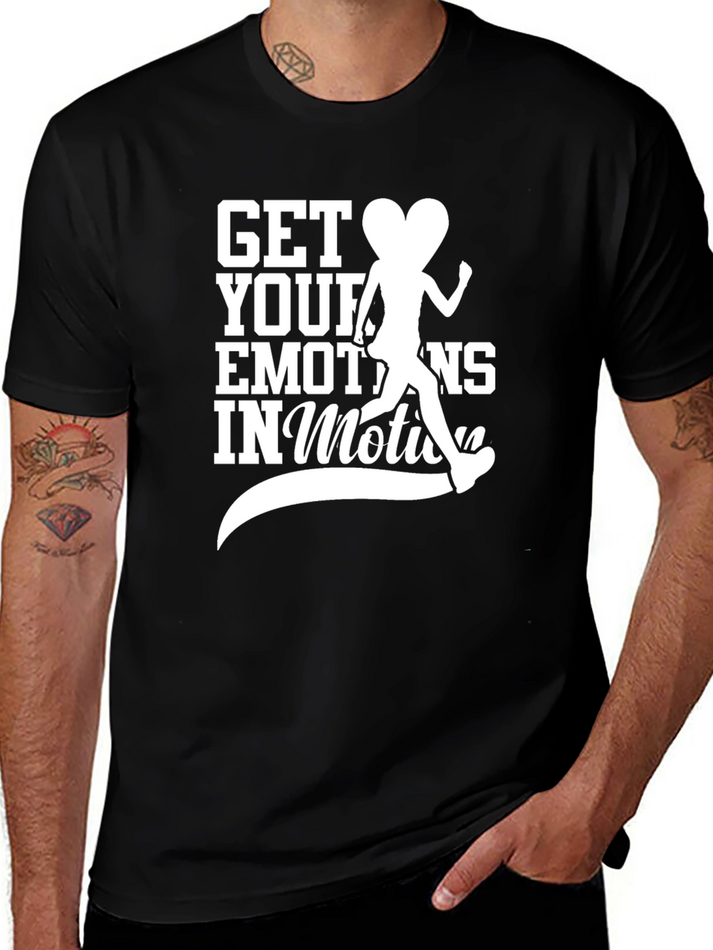 Get Your Emotions In Motion Black T-Shirt