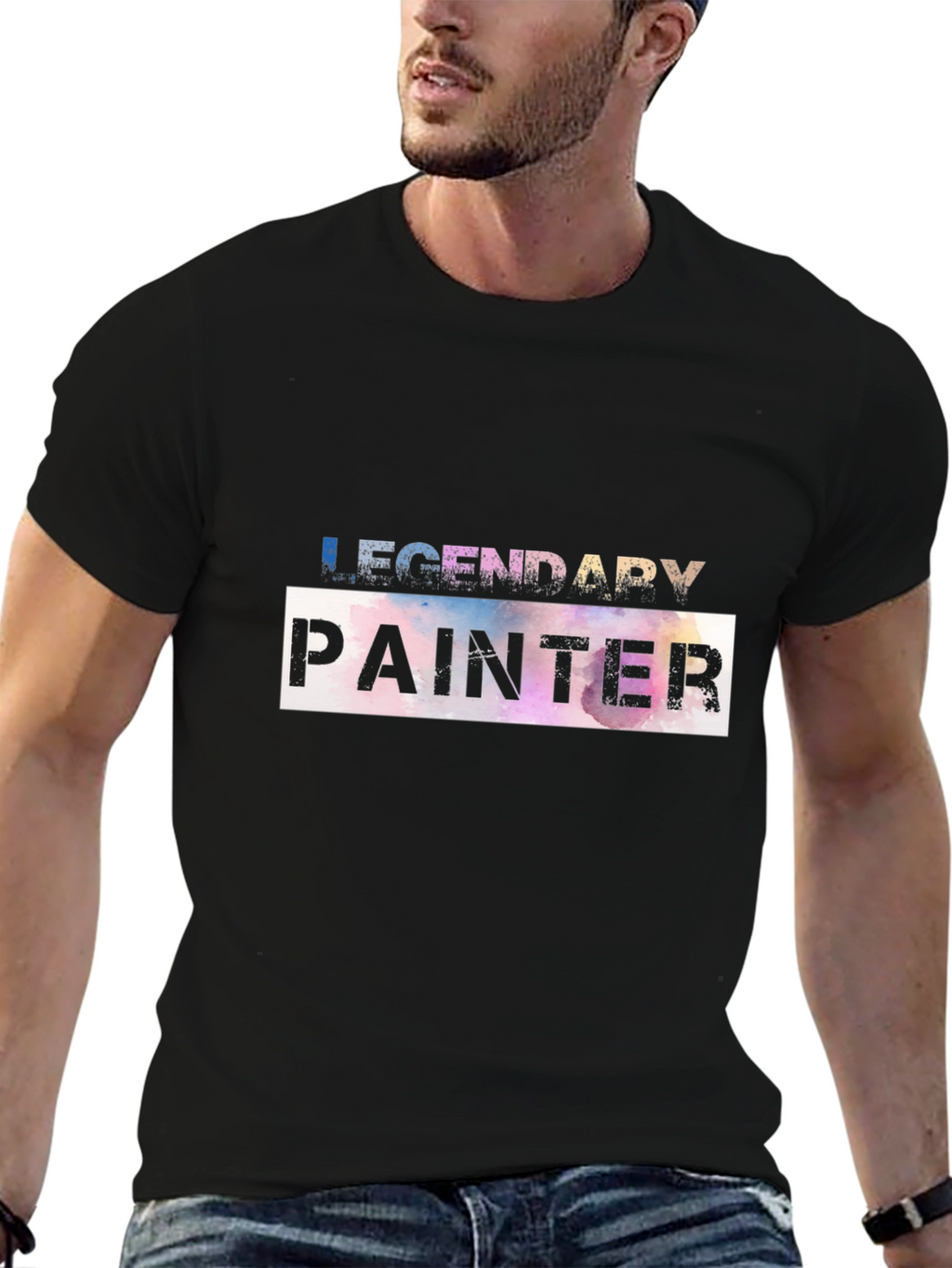 Legendary Painter Graphic Tee - Artistic Black T-Shirt