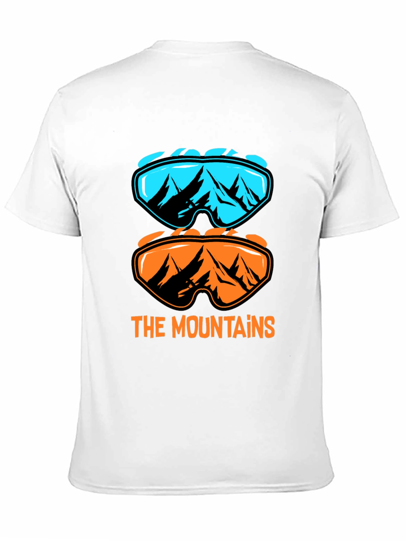 Mountains Graphic Tee - Ski Goggles Design T-Shirt