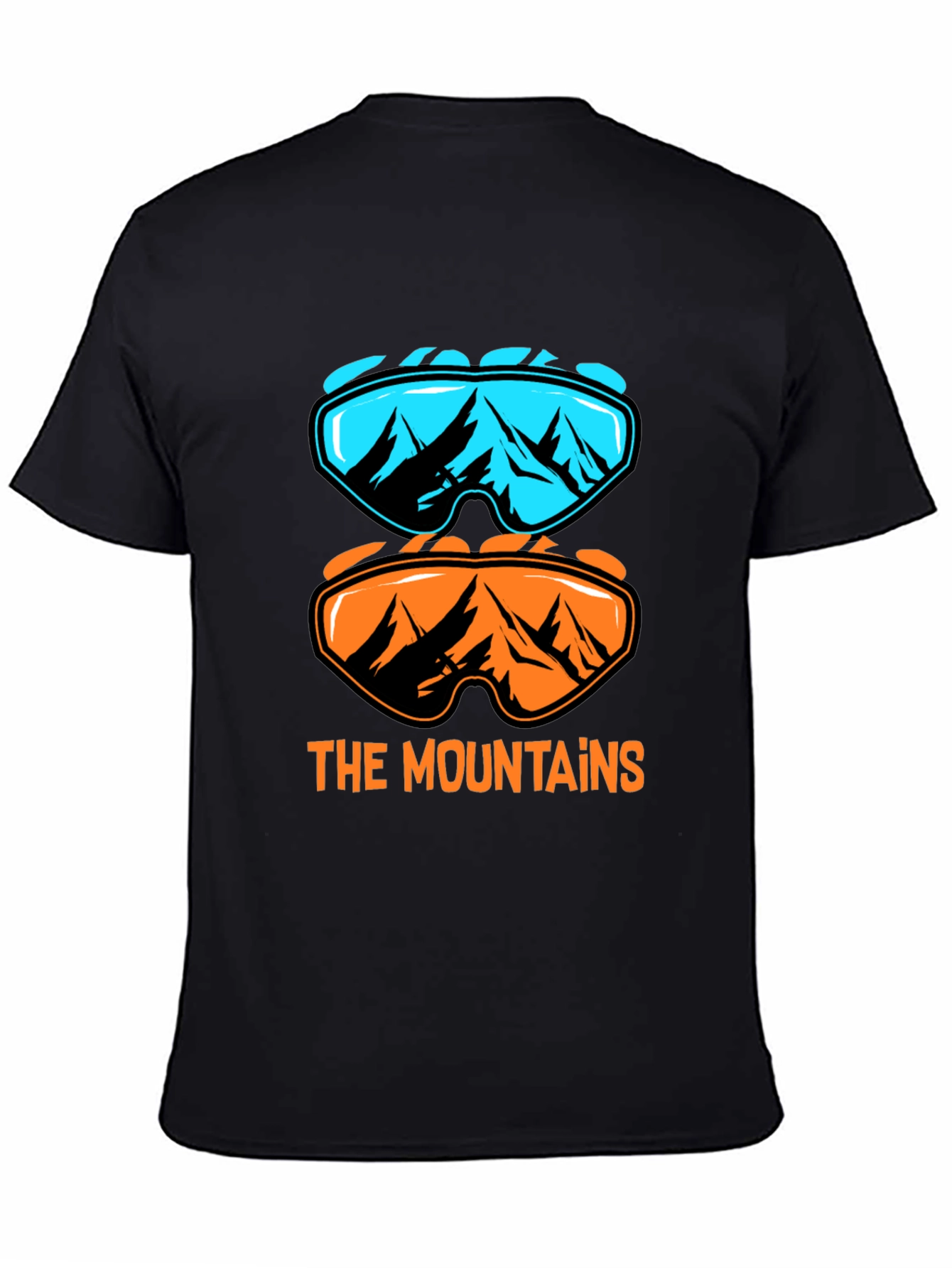 Mountains Graphic Tee - Ski Goggles Design T-Shirt