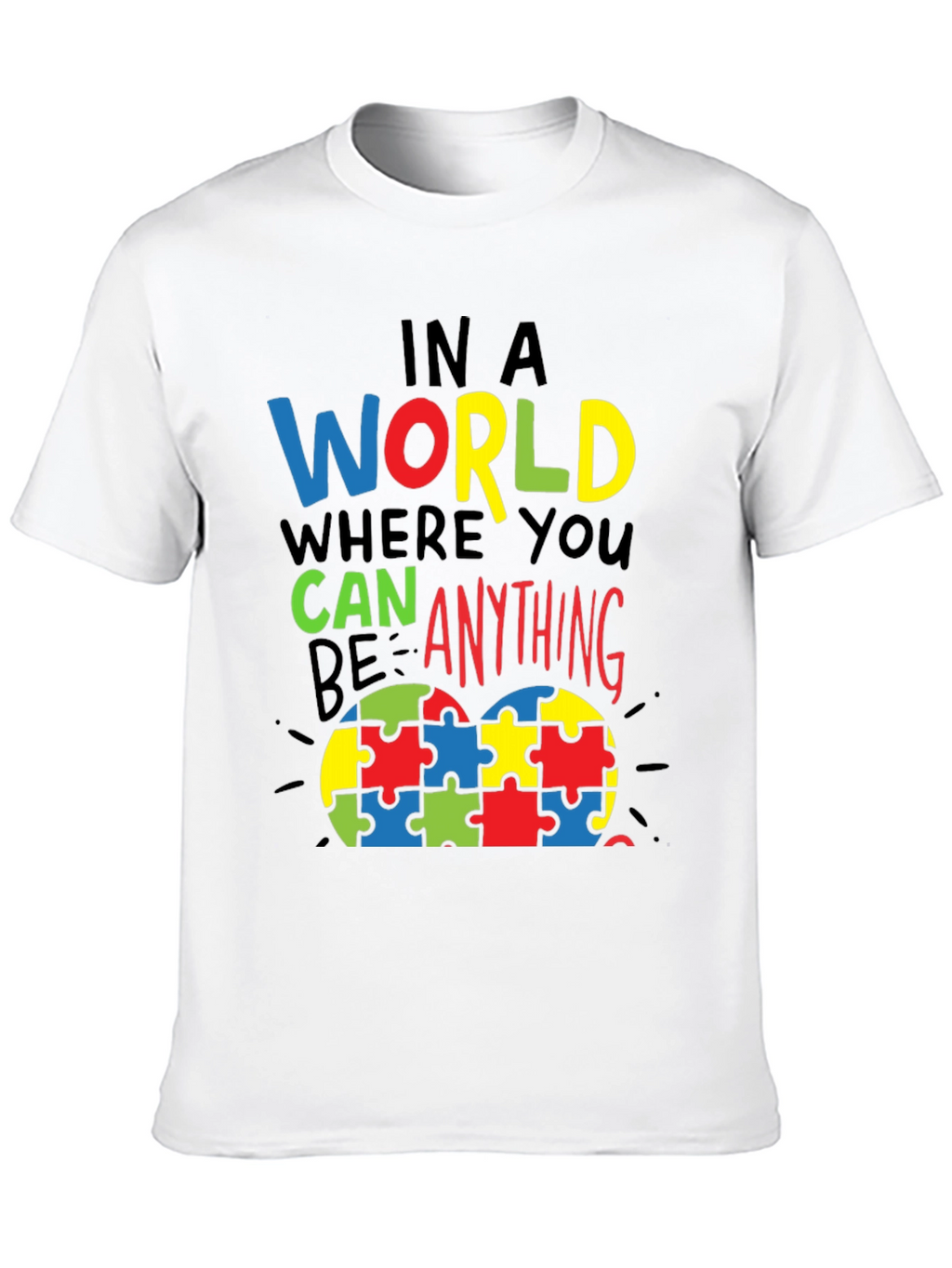 Autism Awareness Puzzle Heart Graphic T-Shirt