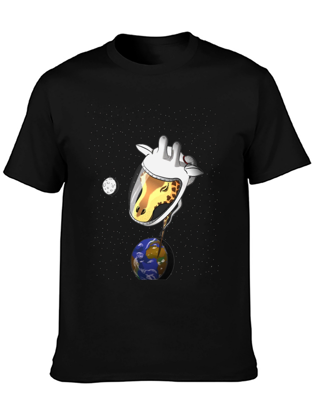 Giraffe Astronaut Graphic T-Shirt