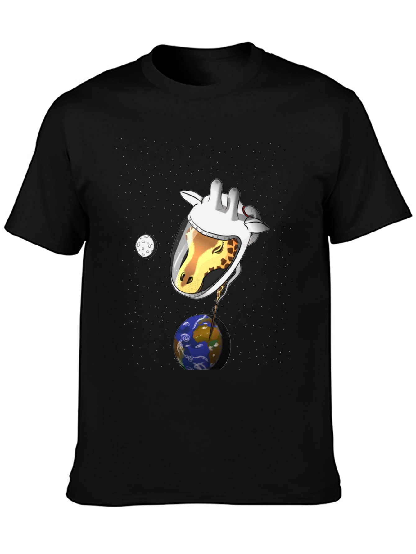 Giraffe Astronaut Graphic T-Shirt