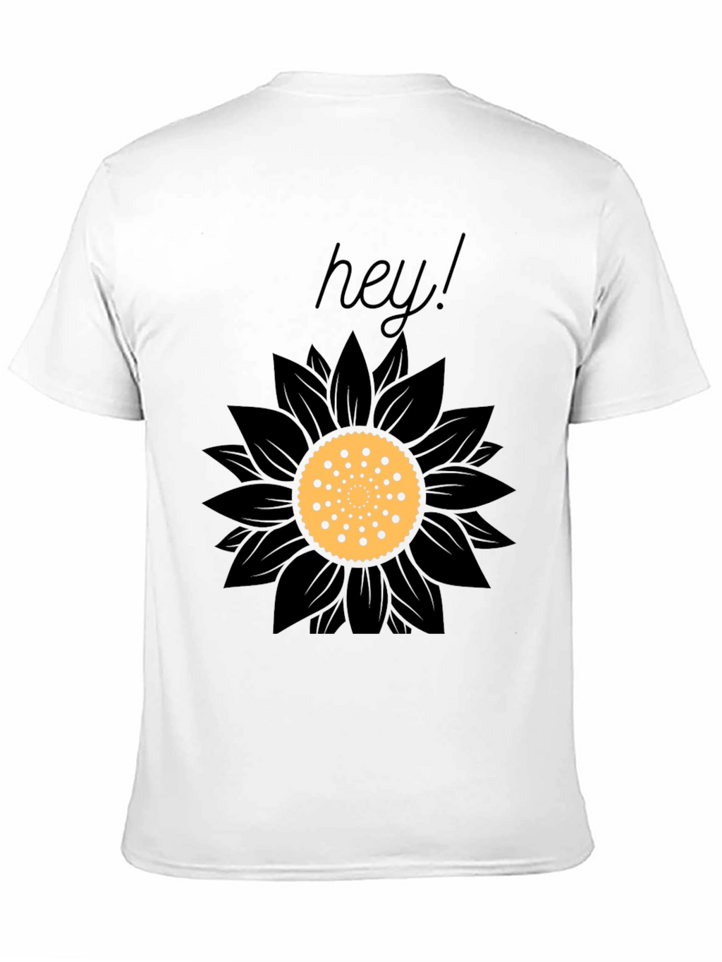 Black Hey Sunflower Graphic Tee