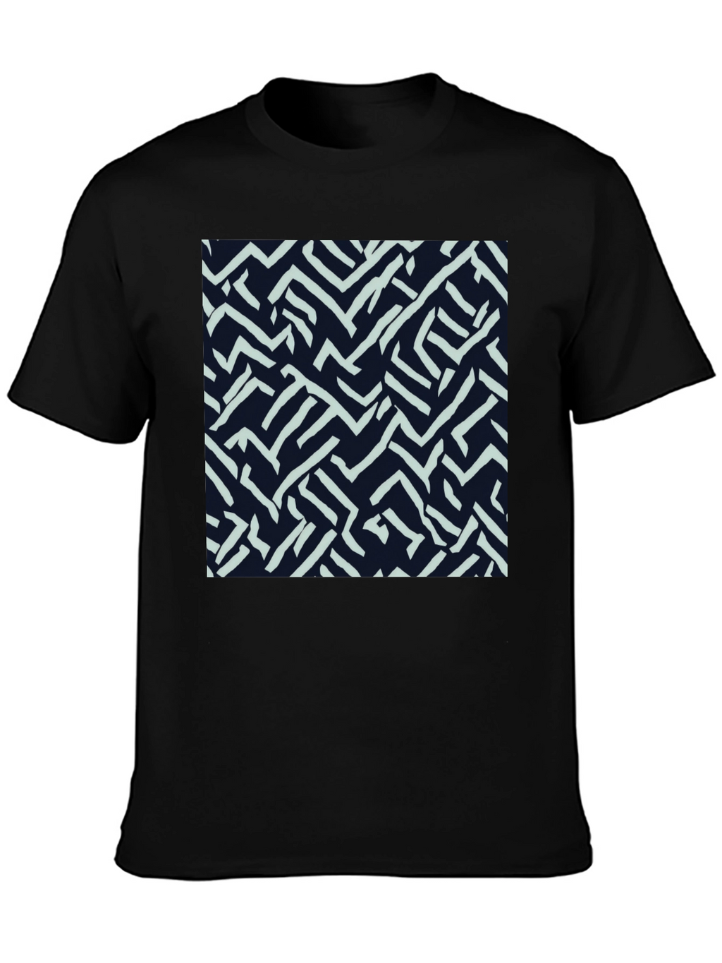 Abstract Labyrinth Print Tee - Modern Casual Style
