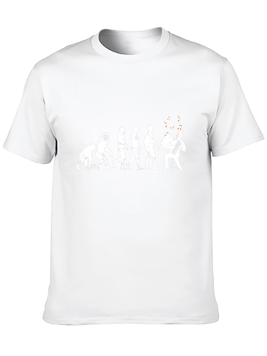 Evolution Accordion Player T-Shirt - Black