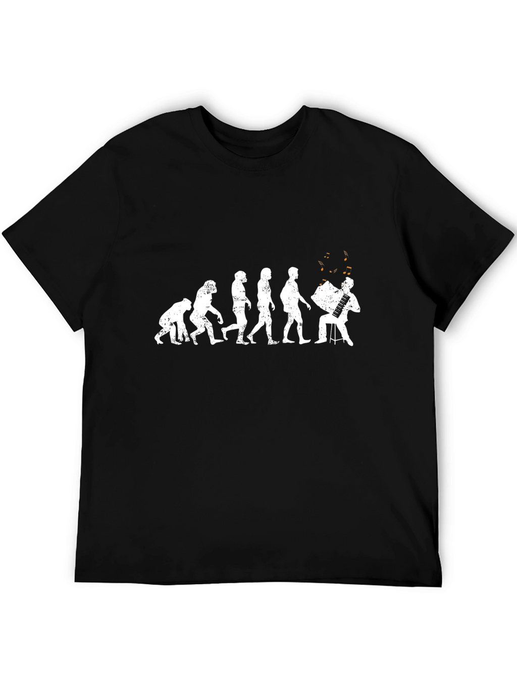 Evolution Accordion Player T-Shirt - Black