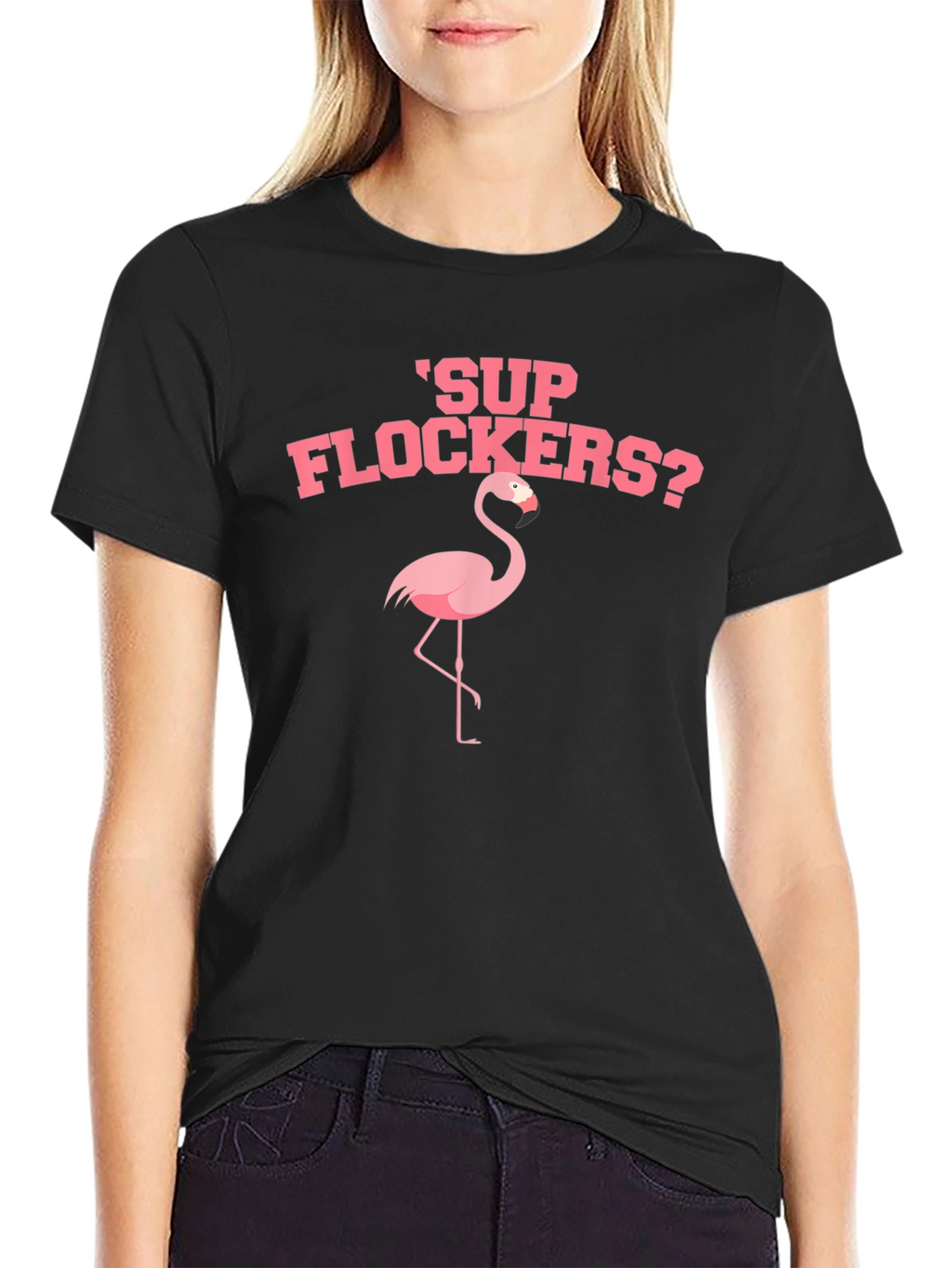 Sup Flockers? Flamingo Graphic Tee