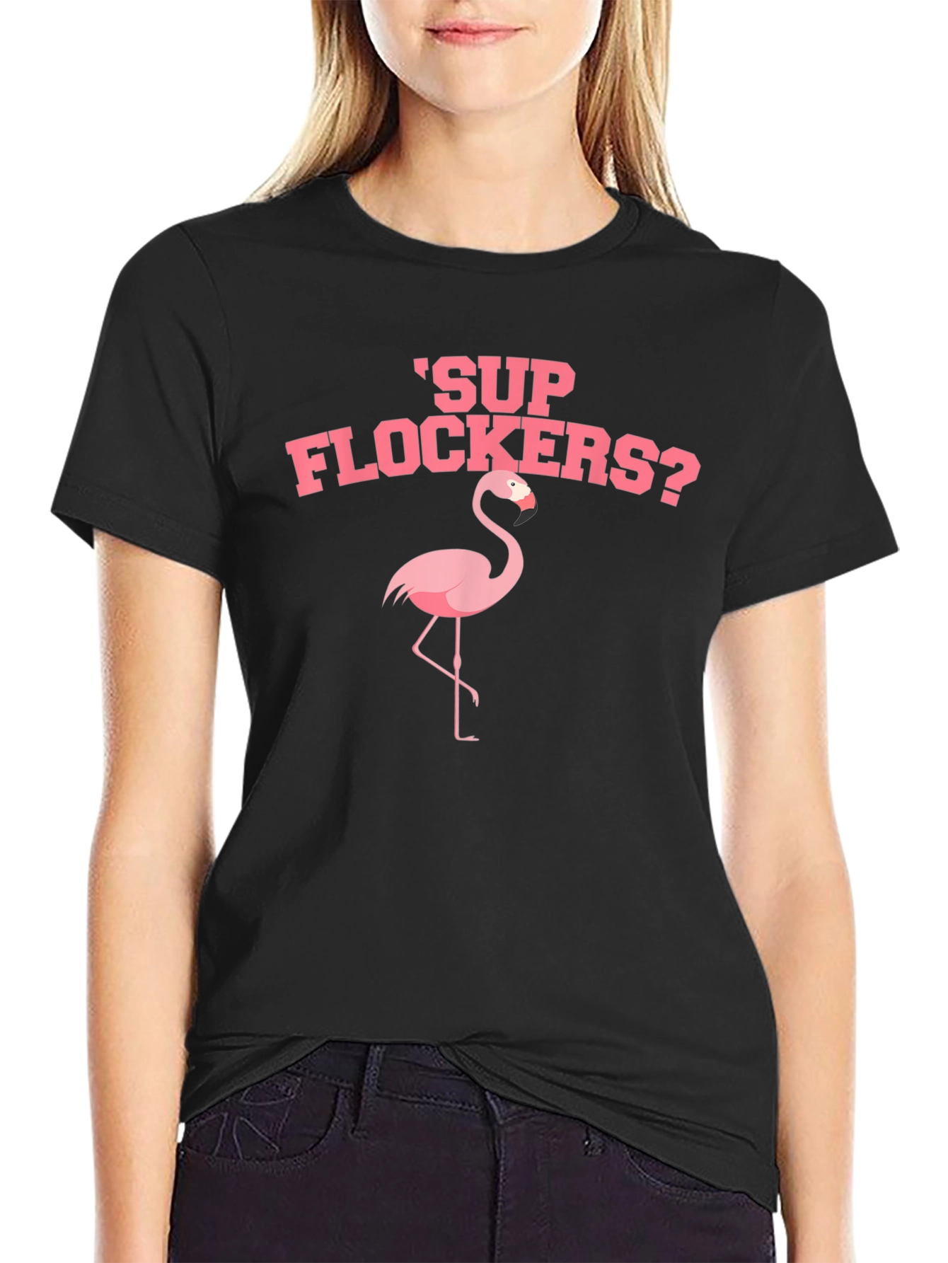 Sup Flockers? Flamingo Graphic Tee