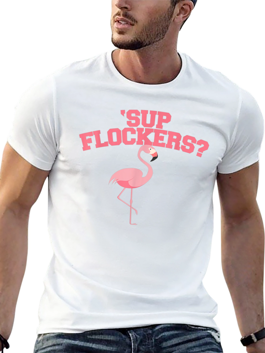 Sup Flockers? Flamingo Graphic Tee