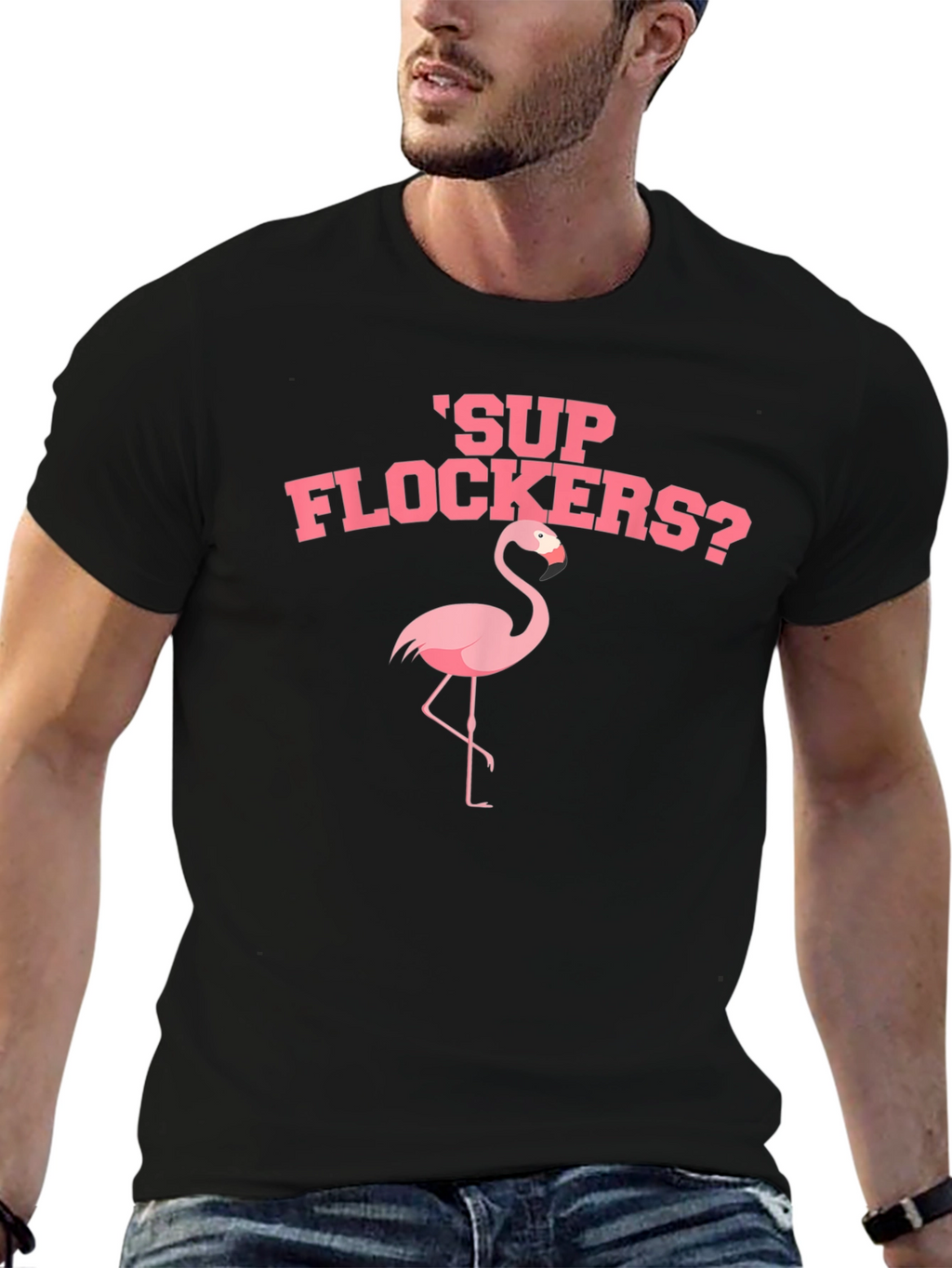 Sup Flockers? Flamingo Graphic Tee