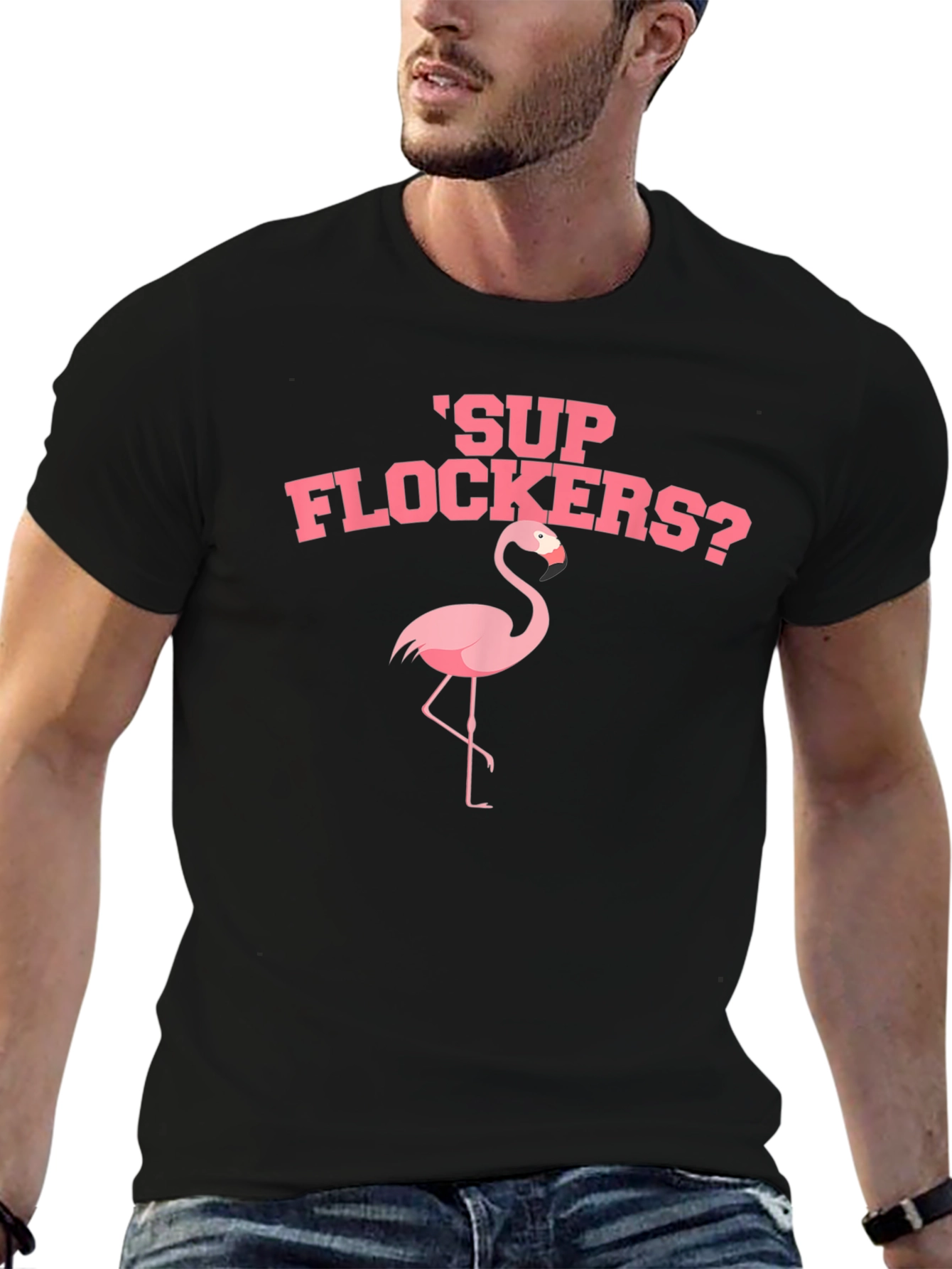 Sup Flockers? Flamingo Graphic Tee
