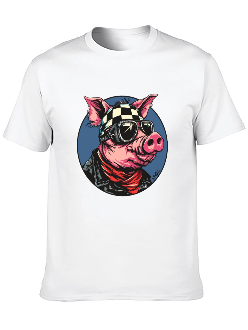 Cool Pig Rider T-Shirt - Black Cotton Tee