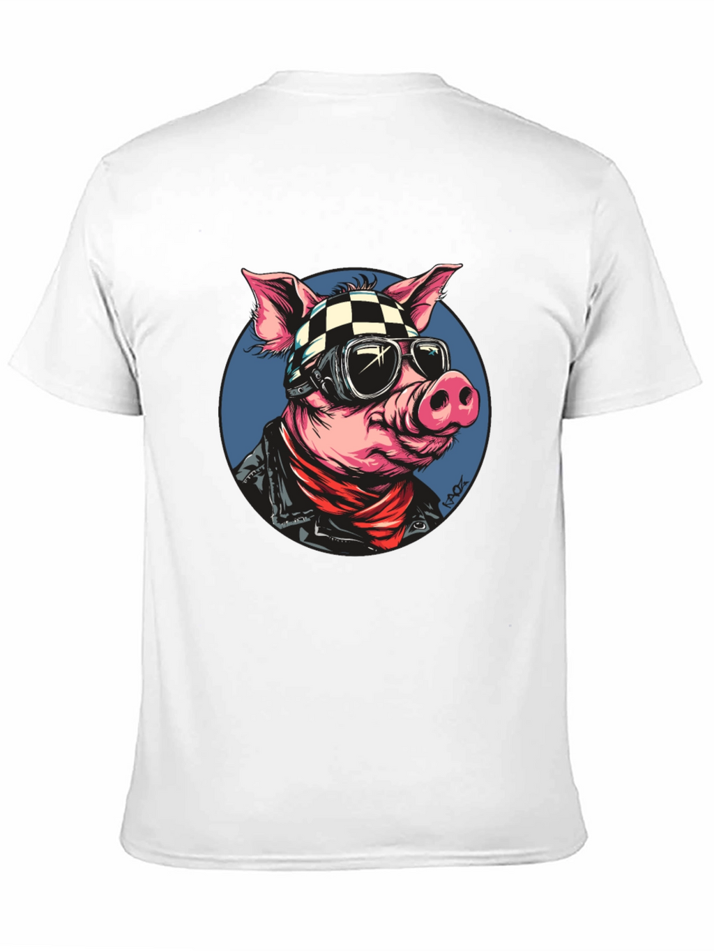 Cool Pig Rider T-Shirt - Black Cotton Tee