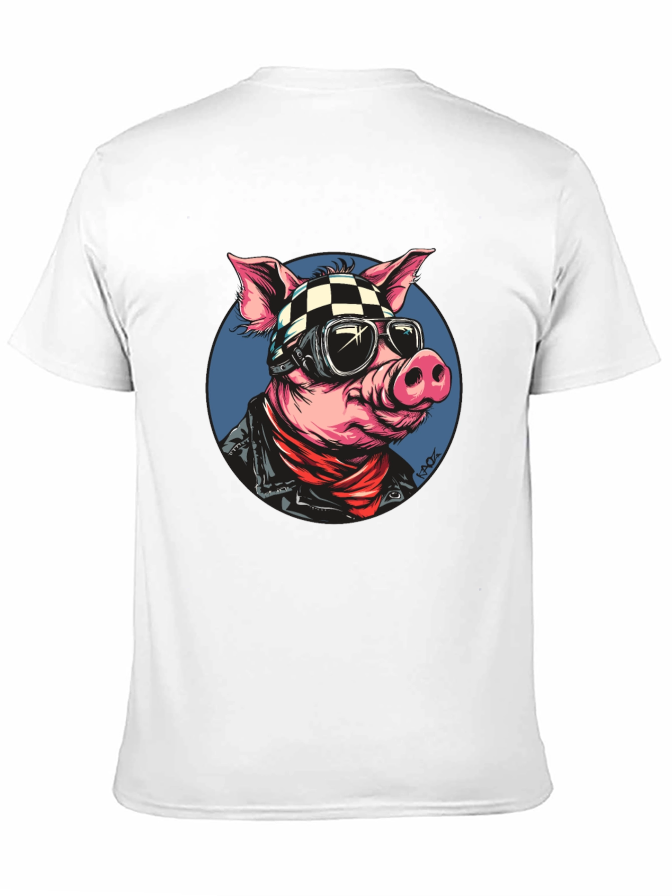 Cool Pig Rider T-Shirt - Black Cotton Tee